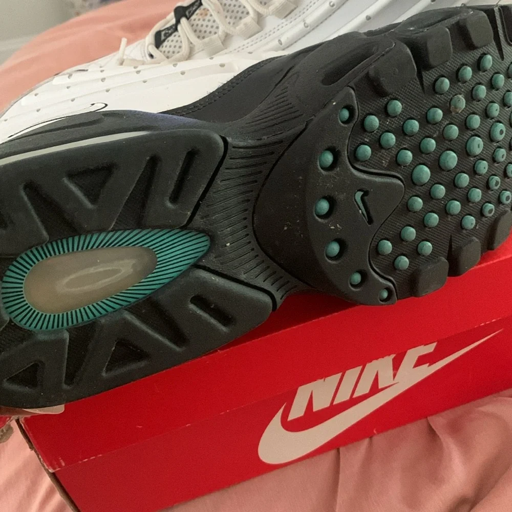 Nike Air Griffey Max 2 White Black Hyper Jade Men Size 14 442171-101 - Picture 6 of 6